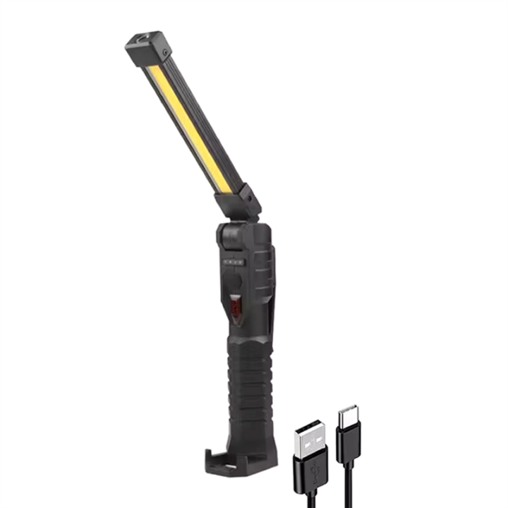 USB Rechargeable LED Work Light LED Work Light COB Lantern with Power Capacity Indicator Handled Flashlight for Outdoor Car Repair