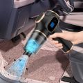 Integrated Handheld 120W High Suction Car Vacuum Cleaner LCD Display 4500Pa High Power Wireless Vacuum Cleaner Dust Removal Dual Use Cordless Vacuum Cleaner Household Use. 