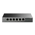 POE Switch TP-Link 6-Port 10/100Mbps Desktop Switch With 4-Port PoE+  TL-SF1006P  Black. 