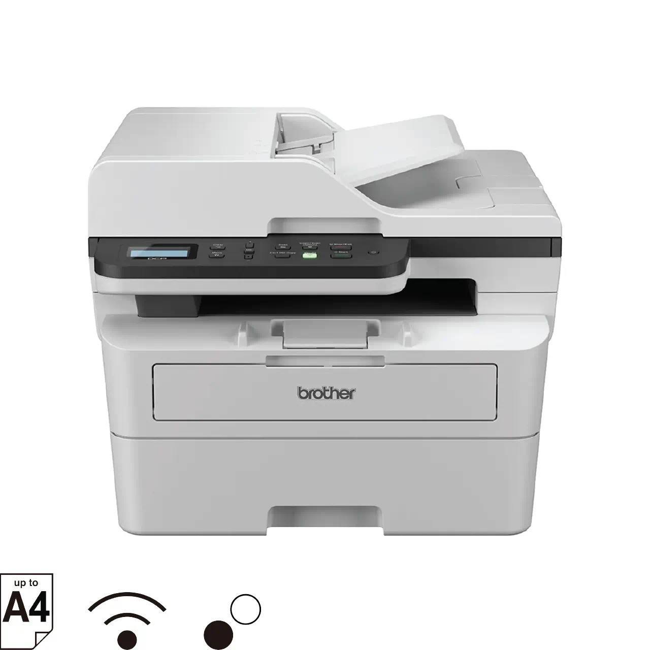 Brother DCP-B7640DW 3-in-1 Laser Printer - Mono, 2-Sided print ADF Feature White
