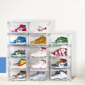 Stackable Sneaker Storage Box – Foldable with Magnetic Side Door. 