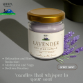 Lavender Scented Soy Wax Candle 100gm Natural Long-Lasting Clean Burning. 