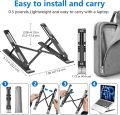 BONTEC Laptop Stand, Aluminium Multi-Angle Adjustable Laptop Stand, 7-Level Laptop Stand Compatible with All Laptops (Under 17.3 Inches), Tablet, MacBook, Dell, HP, Huawei, Phones up to 20 kg. 