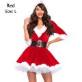 Women's Xmas Theme Santa Mini Dress Sweet Hooded Christmas Fancy Dress Mrs Santa Claus Dress Cosplay Costumes Outfits Miss Claus Dress Suit. 