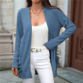 Women's Long Sleeve Open Front Cardigan Pink L. 
