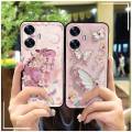 Anti-dust Soft case Phone Case For OPPO Realme C55/Narzo N55 TPU flower Oil Painting Waterproof Cute Dirt-resistant. 
