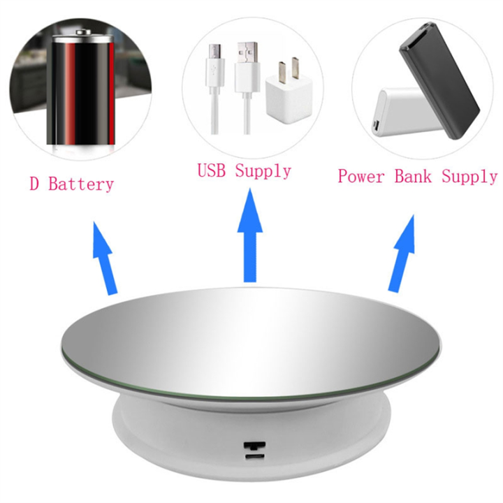 OYPFXMI%20Electric%20Rotating%20Mirror%20Display%20Stand%202%20Speeds%20Maximum%20Weight%203kg%20360%20Degree%20Whirling%20Platform%20Photography(Black)%20-%20Image%205