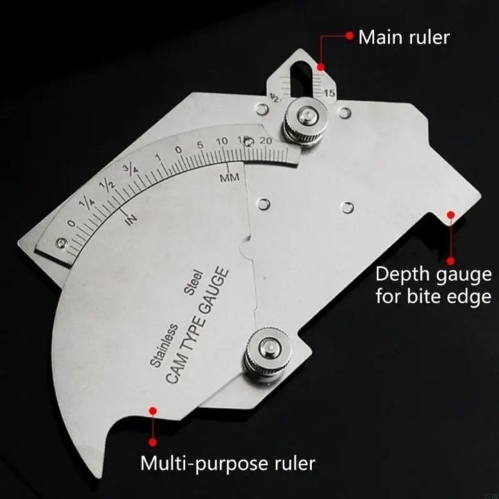 Weld Inspection Tool Inch/mm Cam Type Weld Inspection Ruler Adjustable ...