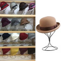 2 Pieces Modern Metal Hat Stands Stable Cap Rack Wigs Holder Hat Display Stand Adult Hat Rack Hat Model Stand Black. 
