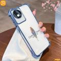 For Vivo Y02 Vivo Y02A Vivo Y02T Soft Case Minimalist Feather Four Corners Anti-fall Cover Has 6 Colors Black Golden Silver Blue Pink Purple. 