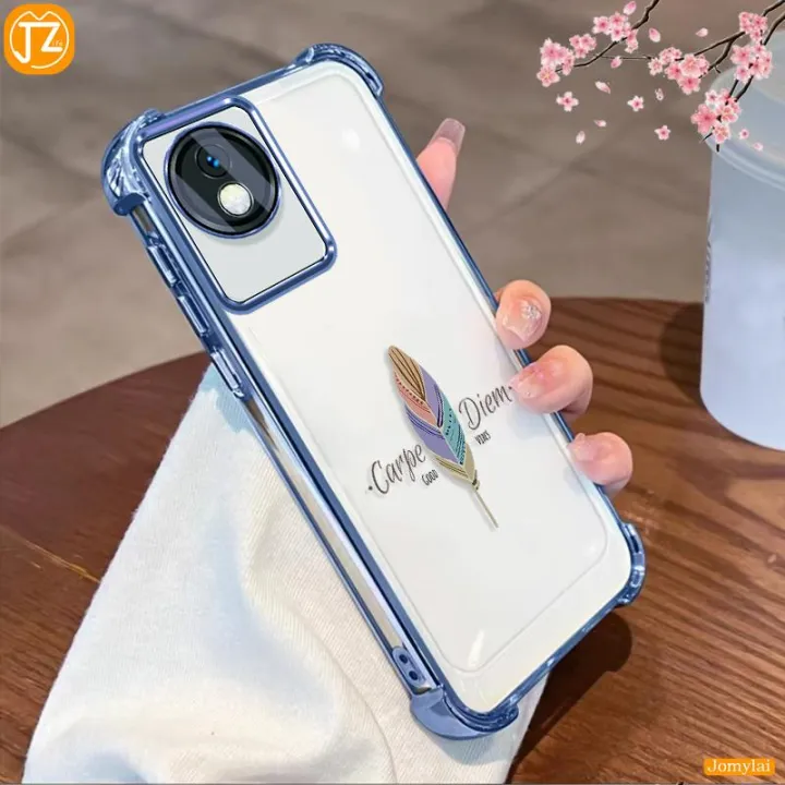For%20Vivo%20Y02%20Vivo%20Y02A%20Vivo%20Y02T%20Soft%20Case%20Minimalist%20Feather%20Four%20Corners%20Anti-fall%20Cover%20Has%206%20Colors%20Black%20Golden%20Silver%20Blue%20Pink%20Purple%20-%20Image%206