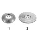 Wooden angle grinding wheel with 5/8-inch aperture tungsten carbide. 