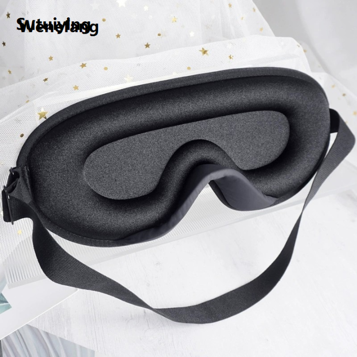 Wenefang%20Sutuiying%201pc%203D%20Contoured%20Cup%20Sleeping%20Mask,%20Breathable%20Black%20Blindfold,%20Bargain%20price%20Profesional%20Block%20Out%20Light,%20Sleep%20Goggles,%20Daily%20Necessities%20-%20Image%204