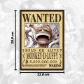 One Piece Anime Bounty Wanted Poster Of Straw Hat Crew and 4 Previous Emperors Yonko (Premium Quality No Blurred Image) Wanted 14 Poster Set. 