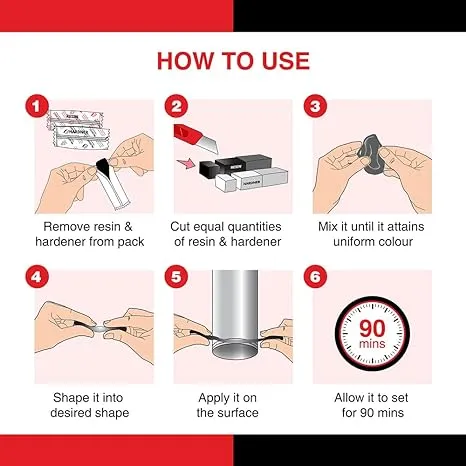 Pidilite%20M%20Seal%20Regular%20Epoxy%20Compound%20(each%2030g),%20black/grey%20pack%20of%205%20-%20Image%203