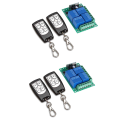 NAMUNY 2X Universal Wireless Remote Control Switch DC 12V 4CH Relay Receiver Module with 4 Channel RF Remote 433Mhz Transmitter. 