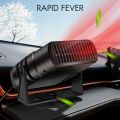 NAMUNY Portable Heating Cooling Fan Auto Car Heater Defroster Demister 200W Heater Windshield 360 Degree Rotation 24V. 
