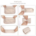 8Pcs Travel Storage Bag Set Storage Box Portable Luggage Storage Bag Clothes Shoe Box Storage Bag(Beige). 