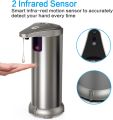 Stainless Steel Infrared Sensor Automatic Soap Dispenser 250ML - Silver. 