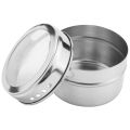 6pcs / set Clear Lid Magnetic Spice Jar Stainless Steel Spice Sauce Storage Container Pots Kitchen Houseware. 