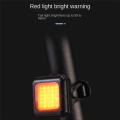Mountain Bike Headlight Night Riding Front Light USB Rechargeable Ultra Bright Flashlight Tail Warning Red-White Light. 