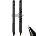 ARELENE Geometric Metal Crinkle Pen Fidget, Stress Relief Metal Shape Shifting Switchpen, 0.5mm Retractable Gel Pen, Black. 