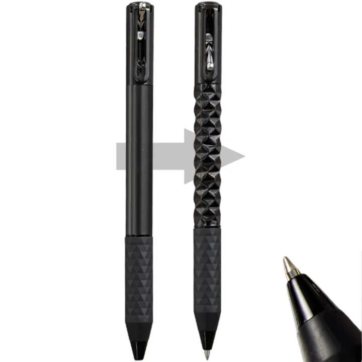 ARELENE%20Geometric%20Metal%20Crinkle%20Pen%20Fidget,%20Stress%20Relief%20Metal%20Shape%20Shifting%20Switchpen,%200.5mm%20Retractable%20Gel%20Pen,%20Black%20-%20Image%202