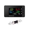 JAERBEE 6-In-1 Voltmeter Ammeter DC 7.5-100V Wattmeter LED Digital Electric Meter Multifunctional Voltage Current Meter 0-200A. 