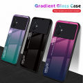 Vantime Case for Xiaomi Poco M5 Glossy Glass Gradient Back Hard Shockproof Casing. 