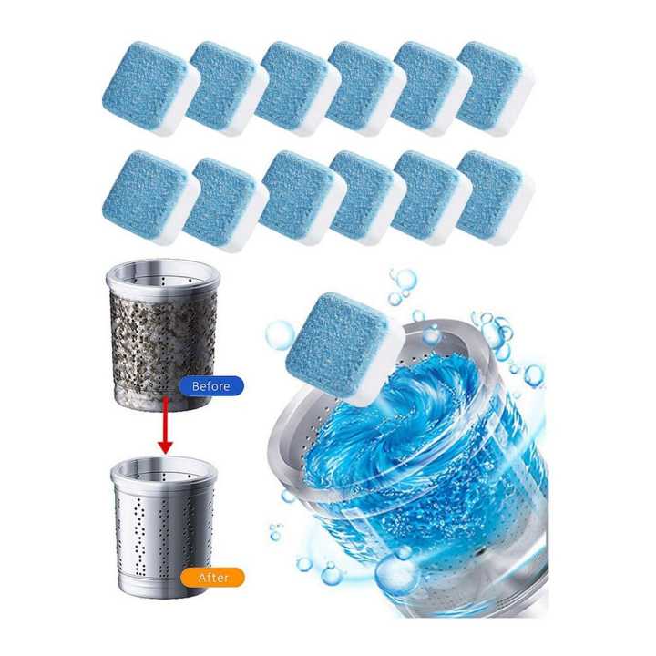 Washing Machine Tub Clean Effervescent Tablet - 12 Pcs