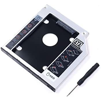 HDD Caddy 9.5mm Original SATA Optical UltraBay 2nd Hard Drive Caddy with SSD or HDD for 9.5mm Universal CD/DVD Slot