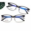 Metal Frame Blue Ray Cut Thin Square Computer Glasses For Unisex. 