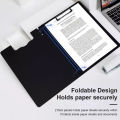 RHS Online A4 Size Enclosed Clipboards File Folder Writing Board Document Holders Foldable Clipboard Office Clipboard Writing Pad. 