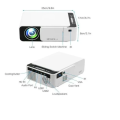 T5 1080P Mini Portable Multimedia Full HD LED Projector 2500 Lumen. 