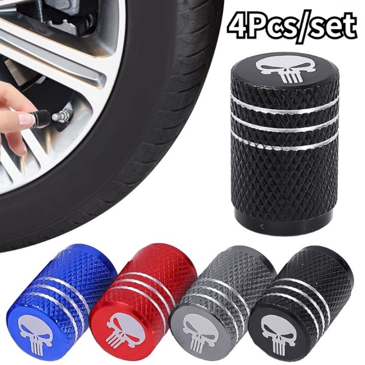 Buy In Bulk Skull Tire Valve Stem Caps Universal Fit, Corrosion-Resistant