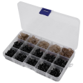 Safety Eyes with Washers, 300Pcs Small Doll Eyes Craft Toy Eyes Teddy Bear Eyes 6mm/8mm/9mm/10mm/12mm, Black Plastic Eye. 