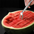 JAERBEE 2-In-1 Stainless Steel Fruit Knife, Double-Ended Fruit Fork Slicing Knife, Suitable for Family Gatherings and Camping. 