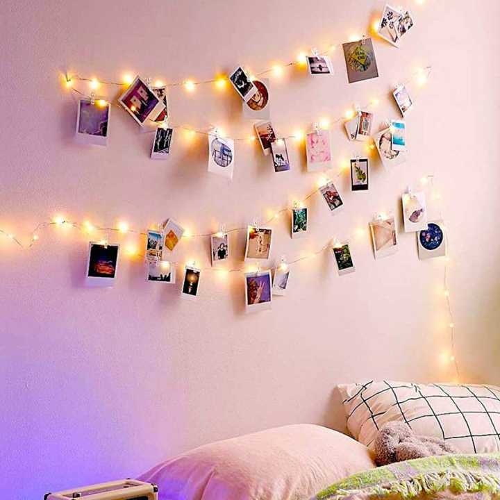20 Plastic Photo Clip Led String Lights For Home Decor