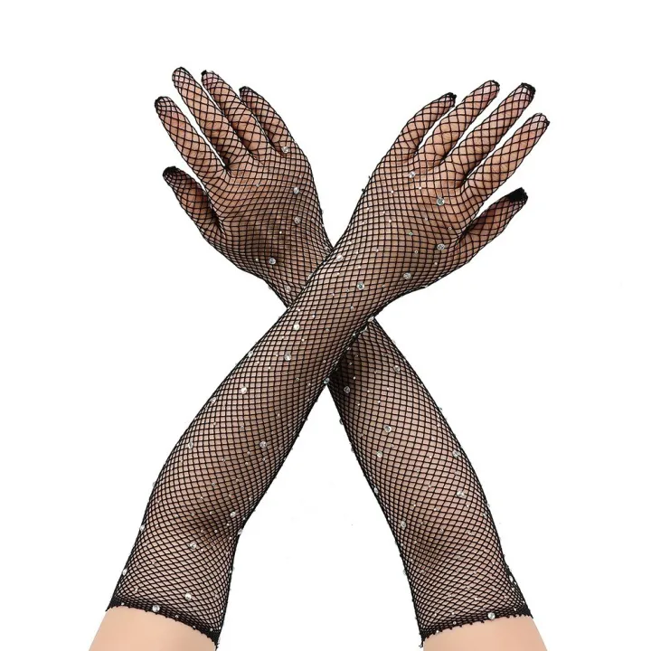 New%20Mesh%20Long%20Mittens%20Glitter%20Rhinestone%20Cosplay%20Fishnet%20Gloves%20Party%20Dress%20Dance%20Costume%20Performance%20Gloves%20Party%20-%20Image%209