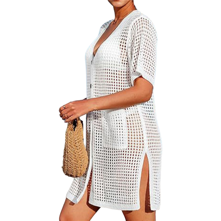 Women Swimsuit Cover up White M