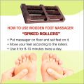 Flavoma Sheesham Wooden Foot/Feet Massager 6 Roller Stress Acupressure | Massage Roller for Back, Neck, Shoulders & Legs, Large Foot Massager for Pain Relief. 