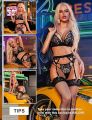 Fancyra Women Lace Teddy Bodycon Dress Lingerie Set with Garter Belt and Leg Stocking. 