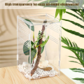 Acrylic Reptile Terrarium - Transparent Breeding Box Insect Feeding Cage with Arboreal Enclosure. 
