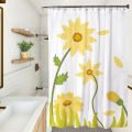 Small fresh series household shower curtain bathroom curtain hand-painted waterproof shower curtain factory direct wholesale. 