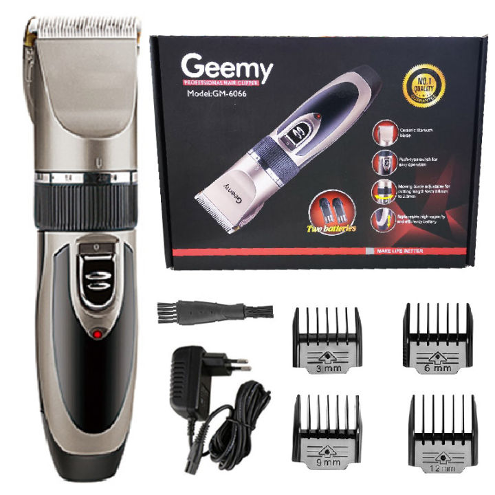 Geemy GM-6066 Wireless Hair Clipper - Original Zero Adjustable, Professional Rechargeable Trimmer