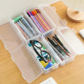 1PC Large Capacity Plastic Pencil Box Stackable Translucent Clear Pencil Box Office Supplies Storage Organizer Box. 