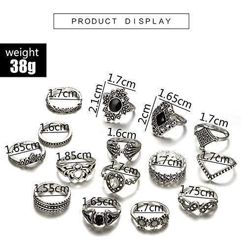 NEW%2015%20Pcs/Set%20Vintage%20Design%20Ring%20Crystal%20Crown%20Finger%20Ring%20Set%20Trendy%20Silver%20Rings%20Set%20for%20Women%20Girls%20Jewelry%20Accessories%20Gifts%20-%20Image%204