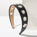 Casual Solid Color Hollow Metal Headband Grommet Metal Ring Punk Headwrap Rock Steampunk Hip-hop Hollowed Out Eyelets Headband Women. 