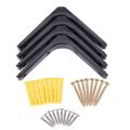 16 PCS Iron Wall Shelf Bracket, 4 x 4 Inch Heavy Duty Shelf Support Bracket Decorative Joint Angle Bracket, Black. 