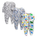 100% Cotton Soft Jumpsuit For Newborn-3 Pcs. 